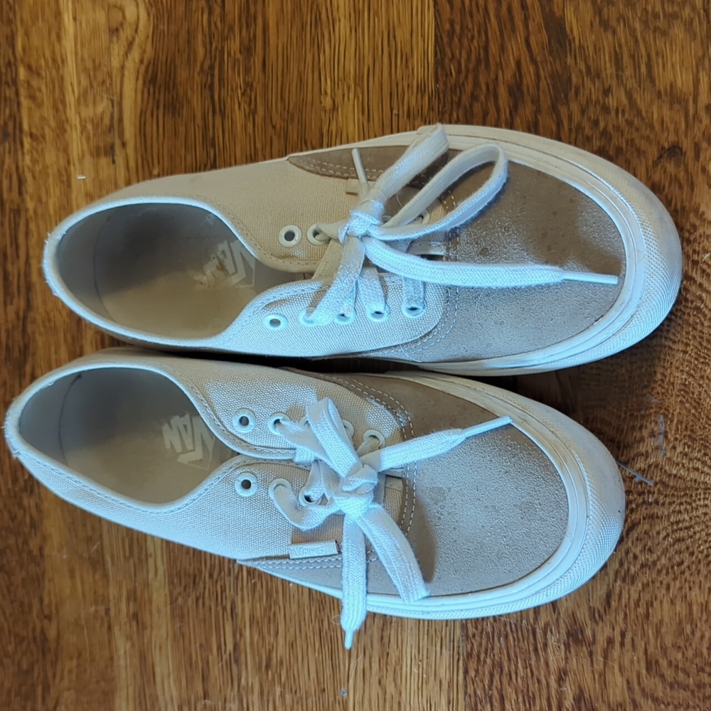 Vans Cream and White Sneakers